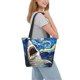thumbnail image 2 of Balery Vintage Starry Sky Shark Bolsa de Hombro con Diseño, Bolsa Grande y Duradera, Bolsa Versátil para Compras, 2 of 6