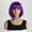 Purple, variant on Nonivsa 12-Inch Women's Pink Synthetic Bob Wig with Blunt Bangs, Short Straight Full-Coverage Wig for Cosplay, Costume Parties and Daily Wear