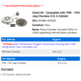thumbnail image 2 of Clutch Kit - Compatible with 1989 - 1992 Jeep Cherokee 4.0L 6-Cylinder 1990 1991, 2 of 2