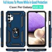 Samsung Galaxy A32 5G Case, [Not fit for Samsung Galaxy A52/ Galaxy A72], With [Tempered Glass Screen Protector Included], STARSHOP Drop Protection Ring Kickstand Cover- Ink Blue