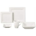 thumbnail image 2 of 10 Strawberry Street Nova Square 40 Piece Stoneware Dinnerware Set, Cream/White, 2 of 10