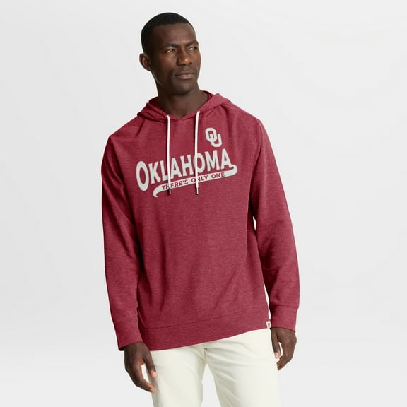 Men's Fanatics Crimson Oklahoma Sooners Hometown Premium Huddle Up Long Sleeve Hoodie T-Shirt