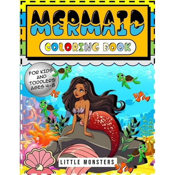 Mermaid Coloring Books: : Adorable And Various Unique Design of Coloring Book For Girls. Kids Ages 4-8 108 Pages 50 Designs (Paperback)