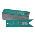 thumbnail image 1 of Inkdotpot Rose Gold Foil Paper Hang Tags Made With Love Text Favor Tags 100 Pieces, 1 of 6