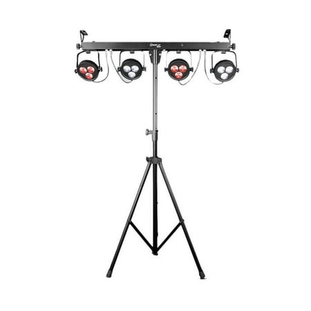 - Chauvet DJ 4BAR LT USB Complete Wash Lighting System w/ Tripod, Footswitch + Bag