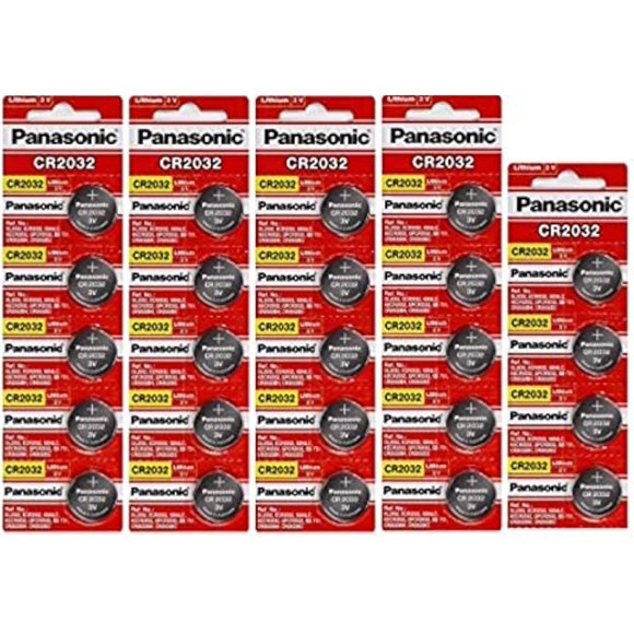 24 Panasonic CR2032 Batteries Lithium cr-2032 3V Coin Cell Batteries