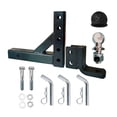 thumbnail image 1 of 10" Adjustable 4 Level Trailer Drop Hitch Ball Mount Tow For 2" Receiver With 50mm Ball RV Parts Camper Caravan Accessories ,Corrosion Resistance, 1 of 7