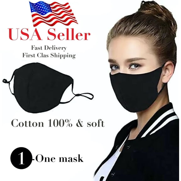 Cotton Face Mask Washable, Reusable , Adjustable Face Mask Very Comfortable for Outdoor Sports, Cycling, Running