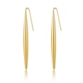 thumbnail image 1 of Pendientes de acero de titanio de lujo, exquisitos, huecos, ligeros y combinables, pendientes populares exagerados de alta calidad, 1 of 6