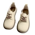 thumbnail image 2 of Cameland Chaussures en Cuir Frenum Tête Ronde Petites Talon Plat Chaussures Simples Imperméables, 2 of 8