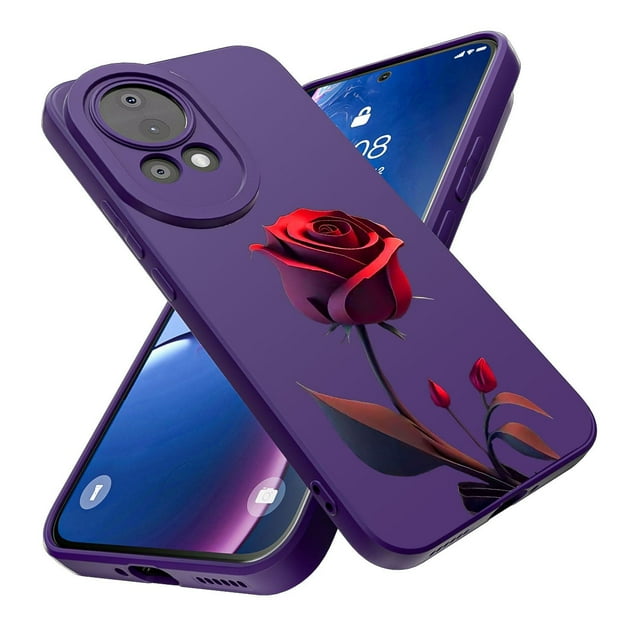 Threehao Funda para Huawei Nova 13 / Nova 12 Case Uso Rudo, Ultra Delgado Flexible Silicona Púrpura