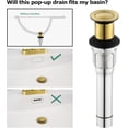 thumbnail image 7 of PARLOS Bathroom Sink Drain Without Overflow, Brushed Gold, 7 of 7