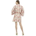 thumbnail image 3 of Bimba Women's Floral Robe Bridal White Bridesmaid Kimono Sleepwear Cover Up-4, 3 of 4