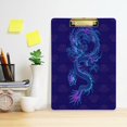 thumbnail image 4 of FMSHPON Purple Dragon Clipboard Hardboard Wood Nursing Clip Board and Pull for Standard A4 Letter 13x9 inches, 4 of 7