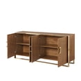 thumbnail image 4 of Inspired Home Moani Sideboard Buffet 4 Doors, 2 Adjustable Shelves, Ash Brown, 4 of 10