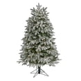 thumbnail image 2 of Nearly Natural 5' Prelit LED Flocked Fir Artificial Christmas Tree, 2 of 8