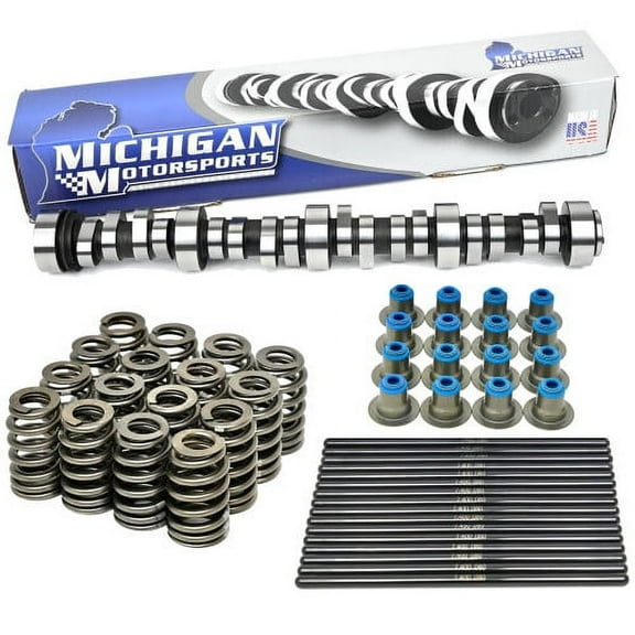 Michigan Motorsports Lumberjack LS Truck Camshaft -Fits 4.8L 5.3L 6.0L Cam Kit (Includes Cam, Beehive Springs, Valve Seals, Chromoly Pushrods)