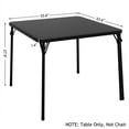 thumbnail image 4 of 33.6 in Folding Card Table, Portable Square Folding Table with PU Leather Soft Cushion, Foldable Table Suitable for Dining Room, Living Room, Office, Camping, Black﻿ （No Chairs）, 4 of 9