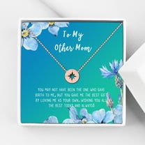 To My Other Mother Card and Necklace Gift, Mother's Day Gift for Step Mom, Jewelry and Card, Gift for Mom, Pendant Necklace with Card, Gift Set for Mom [Rose Gold Compass, 18" Chain]