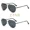 1 Black and 1 Gun Metal, variant on 2-Pack Polarized Sunglasses Aviator Metal Frame Pilot Style Double Bridge UV400