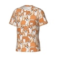 thumbnail image 3 of Rocae Corgi Animal for Men's Moisture-Wicking Crew Tee - T-Shirt for Sports, Outdoor Activities, and Casual WearSmall, 3 of 9