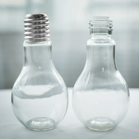 

MIARHB Summer Bulb Water Bottle Brief Cute Milk Juice Light Bulbs Cup Leak-proof C