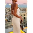 thumbnail image 3 of Vestido PRETTYGARDEN Midi Beige Strapless y Off Shoulder, 3 of 5