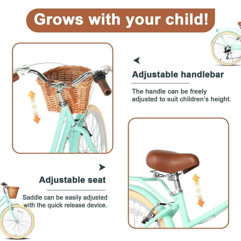 【Glerc】Missy女の子自転車 24インチ レトロシティーサイクル Glerc Missy 24