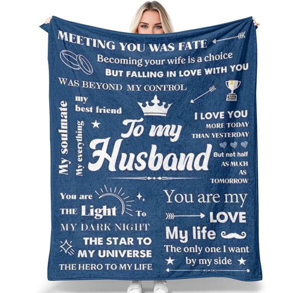Tiruiarec Birthday Gifts for Husband from Wife, Anniversary Wedding Gifts for Men, Christmas Fathers Valentines Day Birthday Gift Ideas for Husband, to My Man Blanket 40"x30"