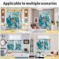 thumbnail image 6 of Turquoise Turtle Kitchen Curtains Small Short 39 Inch Length, Farmhouse Coastal Starfish Seaweeds Grommet Top Bedroom Living Room Curtains, Light Filtering Cafe Curtain Drapes 2 Panels Set 55''x39'', 6 of 9