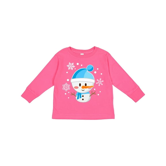 Inktastic Christmas Holiday Snowman Boys or Girls Long Sleeve Toddler T-Shirt