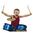 thumbnail image 2 of Spectrum AIL 610B 3-Piece Junior Drum Set with Crash Cymbal and Drum Throne – Blazin’ Blue, 2 of 5