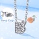 thumbnail image 3 of Silvora mujer plata esterlina inicial collar con chispeante circonita cúbica, letra B colgante collar para niñas adolescentes encanto joyería de cumpleaños, 3 of 8