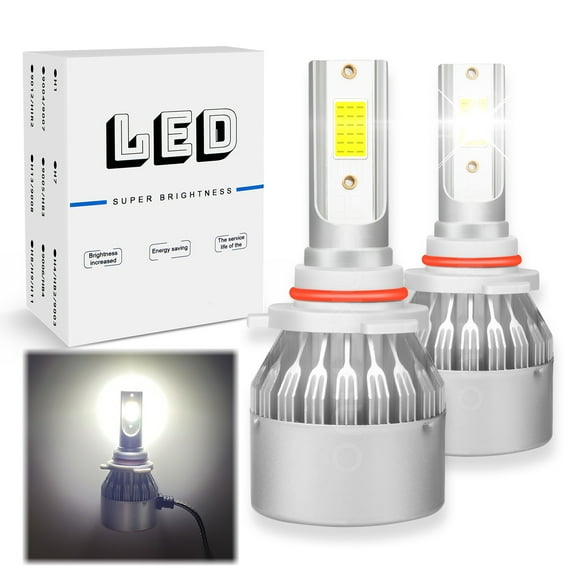 9005/HB3 LED Headlight Bulbs,12000LM High Beam/Fog Light LED Conversion Kit 6000K Xenon White Non-polarity, Pack of 2