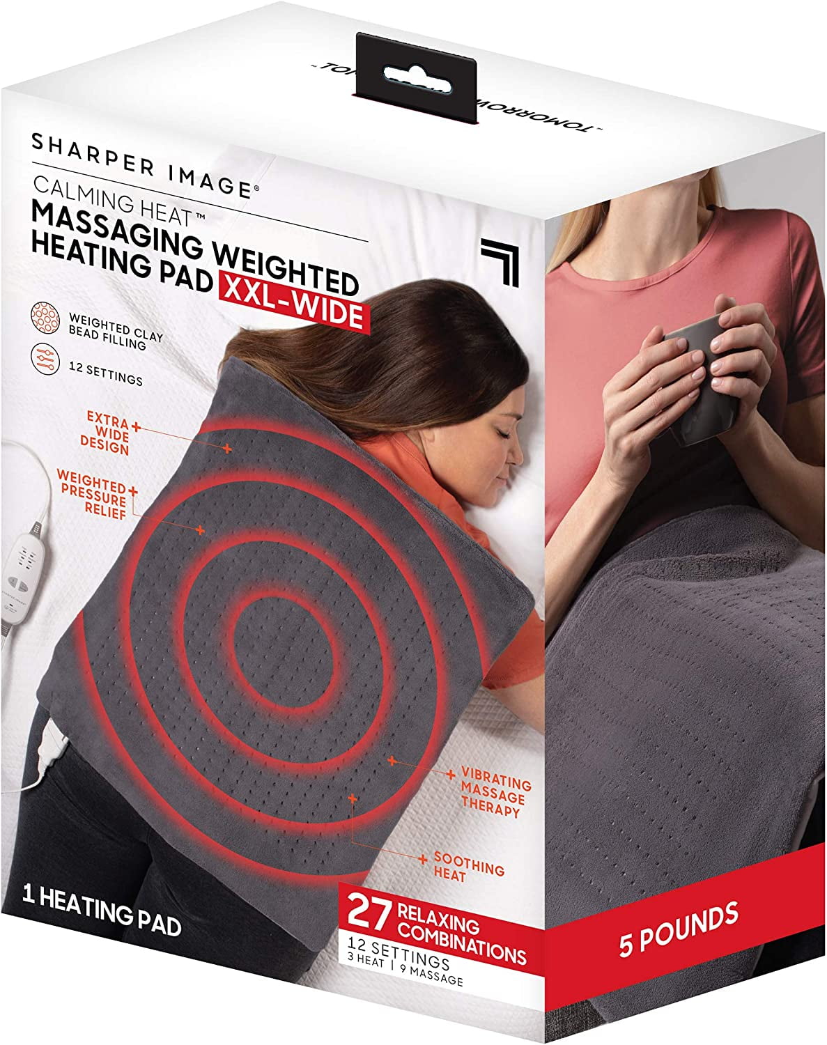 Sharper image massaging weighted heating pad walmart Clearance