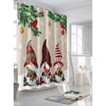thumbnail image 3 of Fsddascl Christmas Gnomes Shower Curtain Set - 48" x 72" Washable Bathtub Curtain with 12 Hooks, Brow Pine Branches Cardinal Birds Waterproof Fabric Stall Shower Curtains for Bathroom/Bathtub Décor, 3 of 6