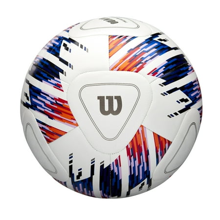 Wilson NCAA Vivido Size 5 Soccer Ball - White/Orange/Purple