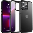 thumbnail image 7 of Casus Frosted Matte Silicone Frame Shockproof Case for Apple iPhone 13 Pro Max - Black, 7 of 7