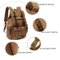thumbnail image 3 of Mochila AUGUR de lona vintage de alta capacidad de 18 litros para senderismo, 3 of 8