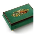 thumbnail image 1 of Brilliant Handcrafted 30 Note Mint Green Musical Instrument Theme Wood Inlay Music Box - Silent Night, 1 of 2