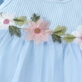 thumbnail image 5 of SUCS 3Pcs Baby Girls Sleeveless Cropped Tops Set Flower Dress Set Lace Jacket Set, 5 of 9