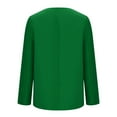 thumbnail image 5 of Xdegoge Blazers for Women Trendy Business Cardigan Casual Fall Solid Color Long Sleeve Shrug Thin Open Front Cardigan Suit Jacket Fashion Long Sleeve Tops Office Blazer Plus Size Green L, 5 of 6