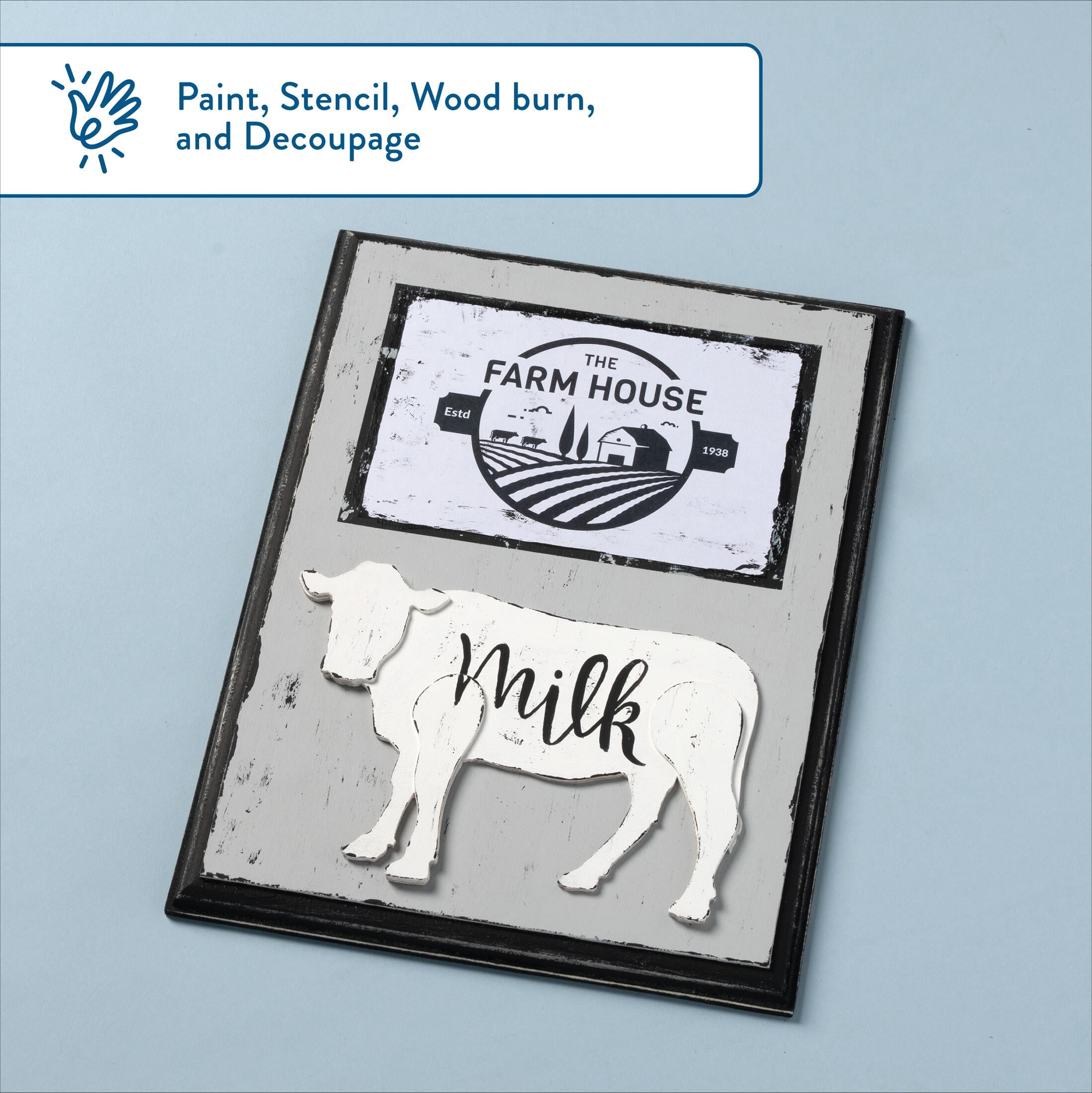 Hello Hobby 7" Wood Shape, Cow