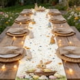 thumbnail image 3 of Easter Table Runner And Tablecloth Set, 70.8 x 13 Inch Polyester Fabric Bohemian Openwork Design for Dining Room Living Room Holiday Decor Indoor Outdoor Use, 3 of 6