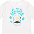 thumbnail image 4 of Inktastic Jesus Loves Me Cute Lamb and Stars Boys or Girls Long Sleeve Toddler T-Shirt, 4 of 5