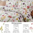 thumbnail image 6 of Green Essen 3 Pcs Purple Dandelion Bedspread Queen/Full Yellow Green Floral Microfiber Quilts, 6 of 8