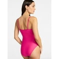 thumbnail image 5 of Time and Tru Women's and Women's Plus Size Ruched Front One Piece Swimsuit, Sizes XS-3X, 5 of 5