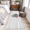 thumbnail image 4 of Summer Tropical Plants 2'x6' Runner Rugs for Hallway Kitchen Bedside Non Slip Washable, Farmhouse Cactus Wooden Grain Entryway Rug Runners with Rubber Backing, Long Carpet Runner for Laundry Room, 4 of 8