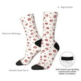 thumbnail image 4 of Gukieu Lips Kiss Print Contrast Color Mid-calf Socks, Sweat-wicking Athletic Socks, Unisex Clothing Accessories, 4 of 6
