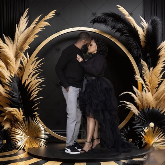 Tulle High-Low Maxi Skirt Overskirt Dramatic Ruffle Detachable Tutu Voluminous Tiered Wedding & Formal Train  - Size Small